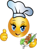 Cooking Girl Smiley Emoticon