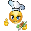 download Cooking Girl Smiley Emoticon clipart image with 0 hue color
