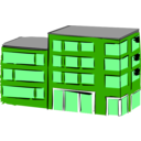 download Apartment Building clipart image with 90 hue color