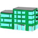 download Apartment Building clipart image with 135 hue color