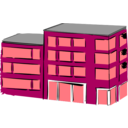 download Apartment Building clipart image with 315 hue color