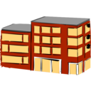 download Apartment Building clipart image with 0 hue color