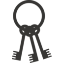 download Keys On Ring clipart image with 45 hue color