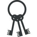 download Keys On Ring clipart image with 180 hue color