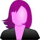 download Female User Icon clipart image with 270 hue color