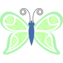 download Cartoon Butterfly Kp8 clipart image with 180 hue color