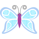 download Cartoon Butterfly Kp8 clipart image with 270 hue color