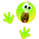 download Smiley Terrified Yellow Emoticon clipart image with 45 hue color