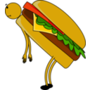 download Cartoon Burger clipart image with 0 hue color