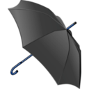 download Black Umbrella clipart image with 180 hue color