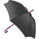 download Black Umbrella clipart image with 270 hue color