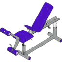 download Exercise Bench clipart image with 270 hue color