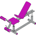 download Exercise Bench clipart image with 315 hue color
