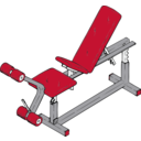 download Exercise Bench clipart image with 0 hue color