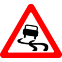 download Roadsign Slippery clipart image with 0 hue color