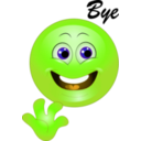 download Yellow Bye Happy Smiley Emoticon clipart image with 45 hue color
