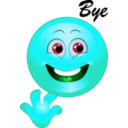 download Yellow Bye Happy Smiley Emoticon clipart image with 135 hue color