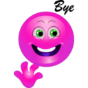 download Yellow Bye Happy Smiley Emoticon clipart image with 270 hue color