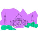 download India The Taj Mahal clipart image with 90 hue color