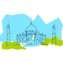 download India The Taj Mahal clipart image with 0 hue color