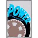 download Power To The People clipart image with 180 hue color