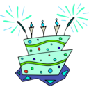download Flat Cake clipart image with 135 hue color