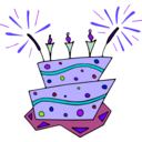 download Flat Cake clipart image with 225 hue color