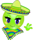 download Mexican Girl Smiley Emoticon clipart image with 45 hue color