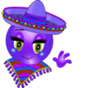download Mexican Girl Smiley Emoticon clipart image with 225 hue color