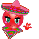 download Mexican Girl Smiley Emoticon clipart image with 315 hue color