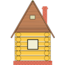 download Russian Wood House clipart image with 0 hue color