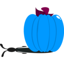download Rabbit Pumpkin clipart image with 180 hue color
