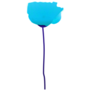 download Poppy Flower clipart image with 180 hue color