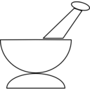 download Mortar And Pestle clipart image with 0 hue color