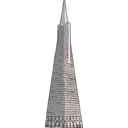 download Transamerica Building clipart image with 315 hue color
