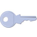 download Key clipart image with 180 hue color