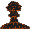 download Mushroom Cloud clipart image with 180 hue color
