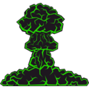 download Mushroom Cloud clipart image with 270 hue color