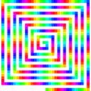 download 12 Color 480 Square Spiral clipart image with 135 hue color