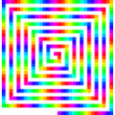 download 12 Color 480 Square Spiral clipart image with 315 hue color