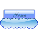 download Cloud Button 1 clipart image with 180 hue color
