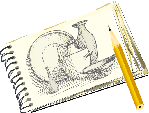 Sketchpad With Still Life Unfilled