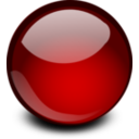 download Red Glossy Orb clipart image with 0 hue color
