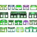 download Store Fronts clipart image with 90 hue color