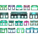 download Store Fronts clipart image with 135 hue color