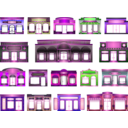 download Store Fronts clipart image with 270 hue color