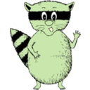 download Raccoon clipart image with 45 hue color