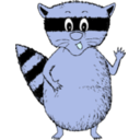 download Raccoon clipart image with 180 hue color