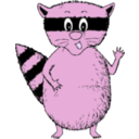 download Raccoon clipart image with 270 hue color