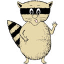 download Raccoon clipart image with 0 hue color